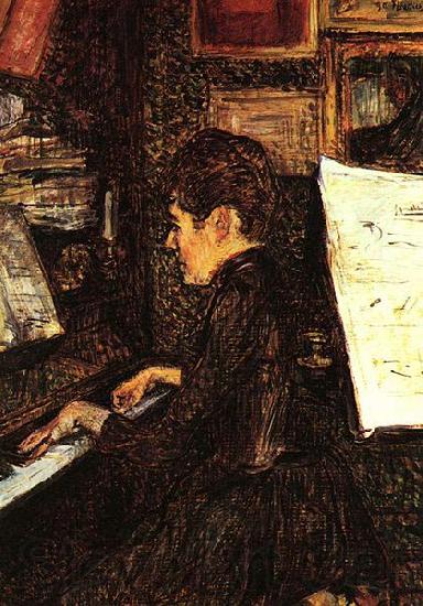 Henri de toulouse-lautrec Mlle Dihau au piano Norge oil painting art